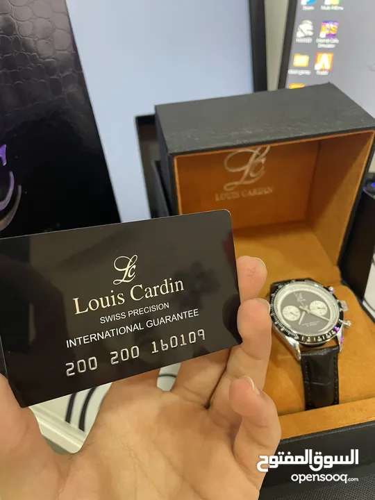 ساعة لويس جاردن louis cardin لمتد ادشن 34/100 جديده لم تستخدم كاملة المرفقات مع كيس الوكيل