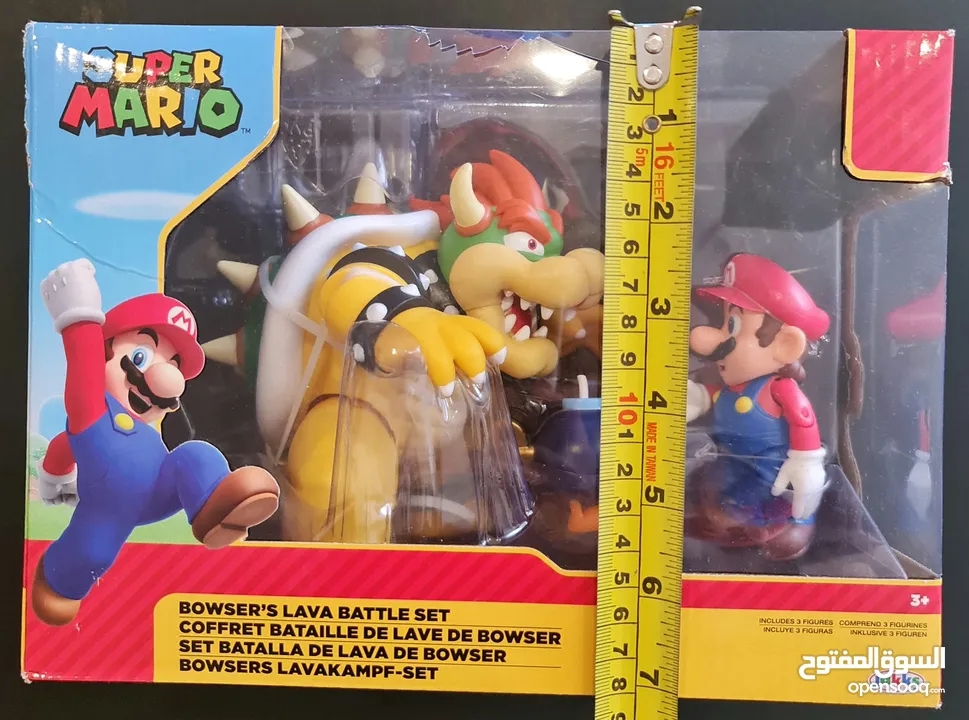 Nintendo Super Mario Bowser Vs Mario Diorama Figure 3 Pack