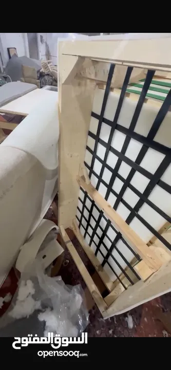 طقم كنب كورنر لون رمادي حرف L فخم جداً جديد