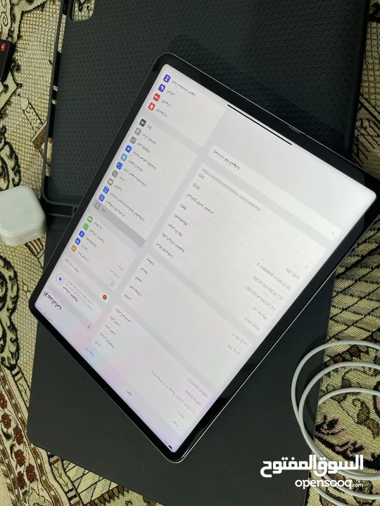 ايباد برو 12.9  انش 128 قيقا خط شريحة 2022 ام تو m2 نظيف مو مفتوح ؤلا مصلح مع الاغراض كامله