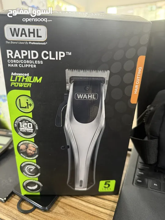 ماكينة حلاقة أمريكي شحن بطارية ليثيوم Wahl Rapid Clip Hair Clipper Cordless