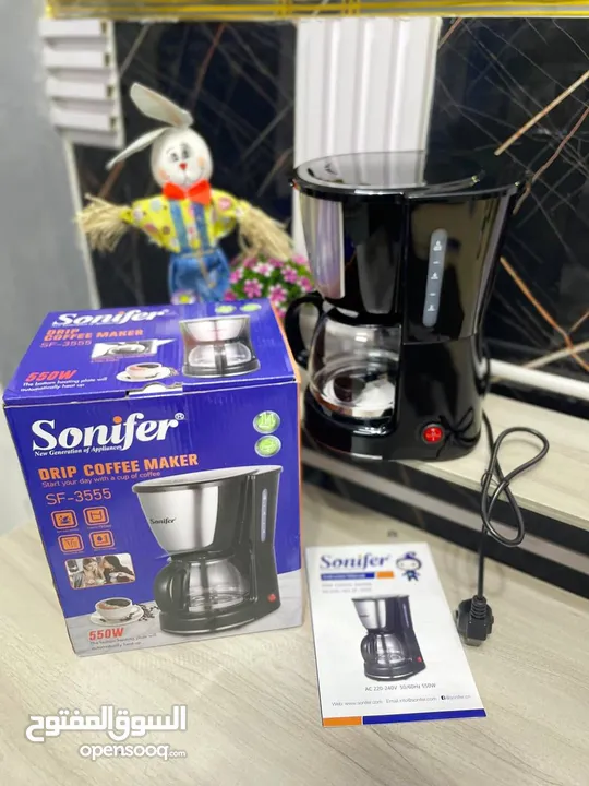 صباحك أجمل بفنجانك الجاهز! ماكينة Sonifer Drip Coffee Maker سهولة – سرعة – طعم لا يقاوم!