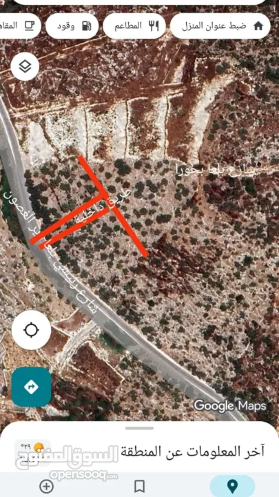 ارض على طريق بلعا دير الغصون قبل مفرق اكتابا