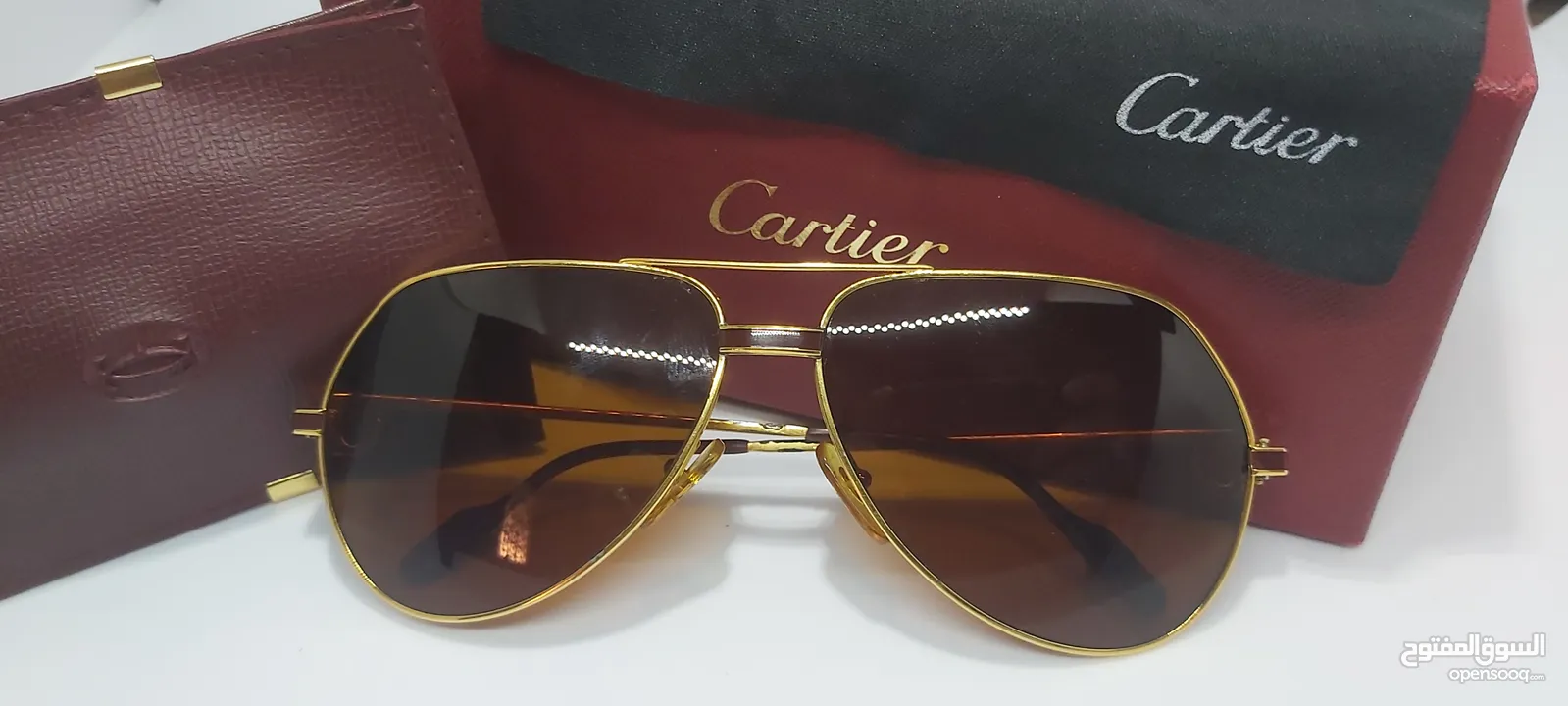 نظاره كارتير فرنسيه  اصليه Cartier Original حجم 62 بحاله ممتازه من النوادر..