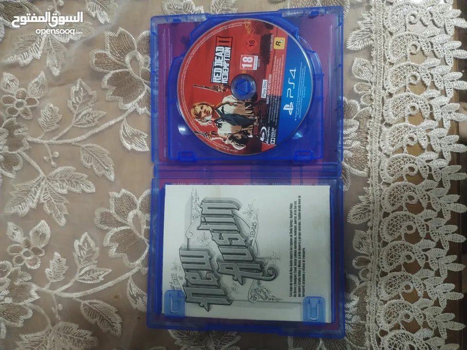 أسطوانة لعبة RED DEAD REDEMPITION 2   CD  PS4 قابل للتفاوض بدون خدش