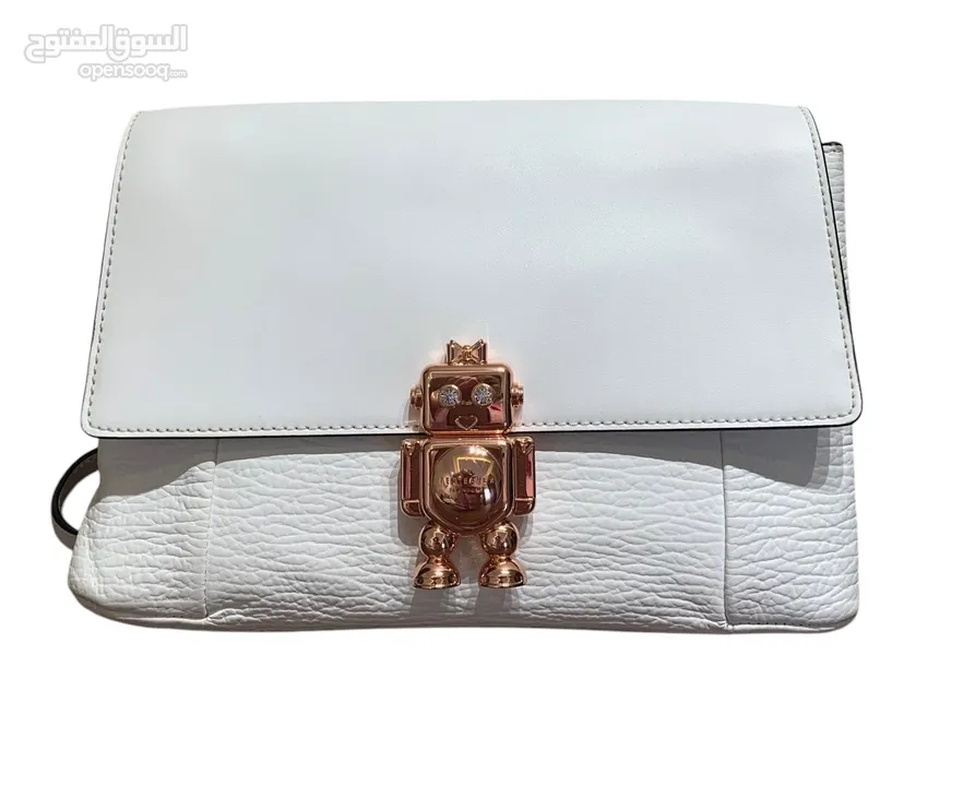 حقيبة تيد بيكر جلد اصلي بحالة الجديد Ted baker handbag like new white color