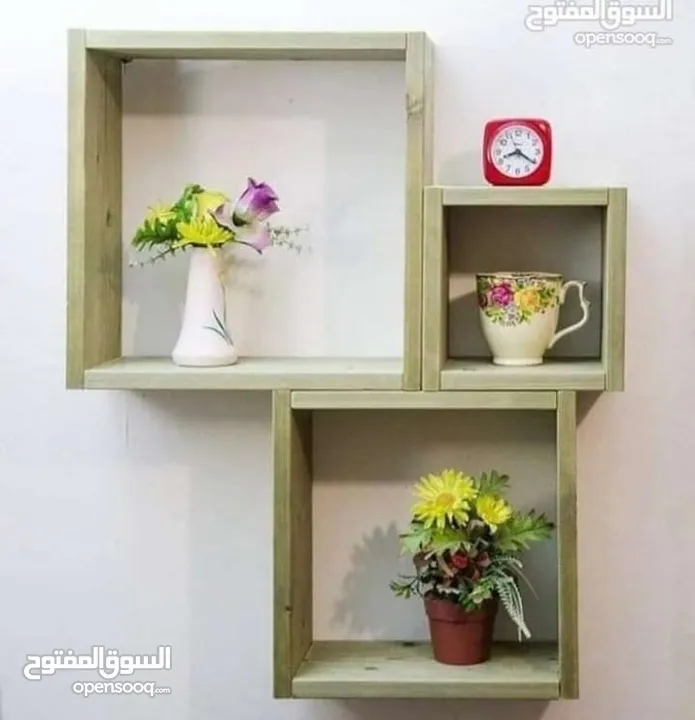 رفوف ديكورات طقم ثلاث قطع فقط5