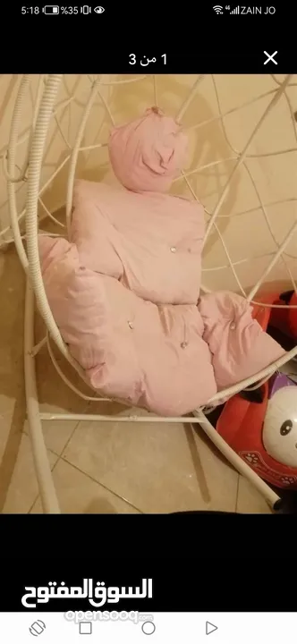 مرجيحه عش البلبل هزاز متينه وتتحمل أوزان وفرشها ممتاز