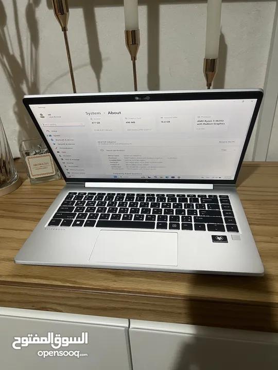 لابتوب HP مستعمل وبحالة الجديد مكفول سنة