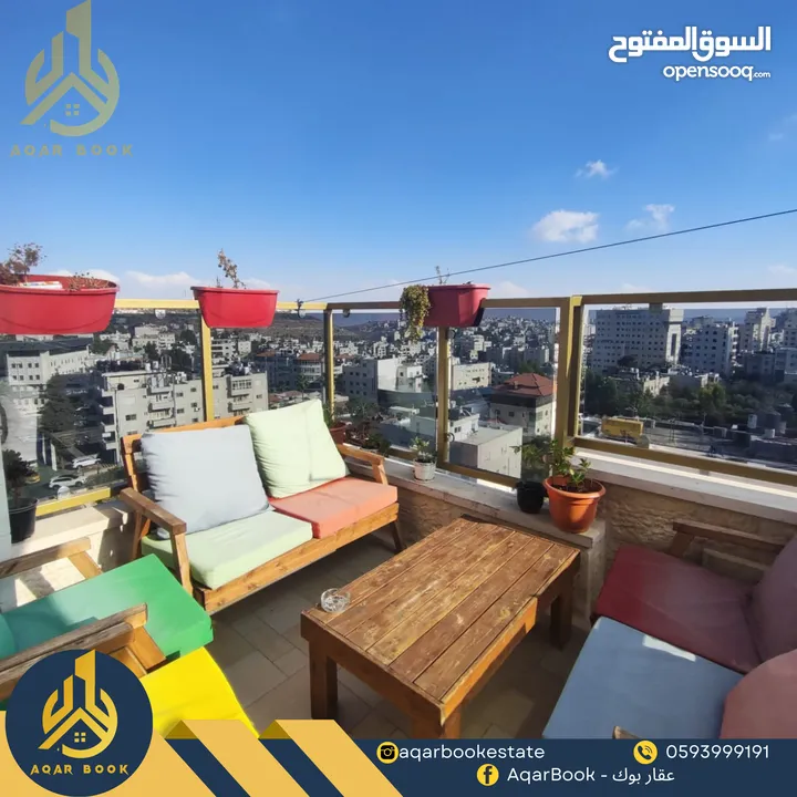 رووف مفروش للايجار  ،الموقع : البيرة - قرب مدرسة الفرندز