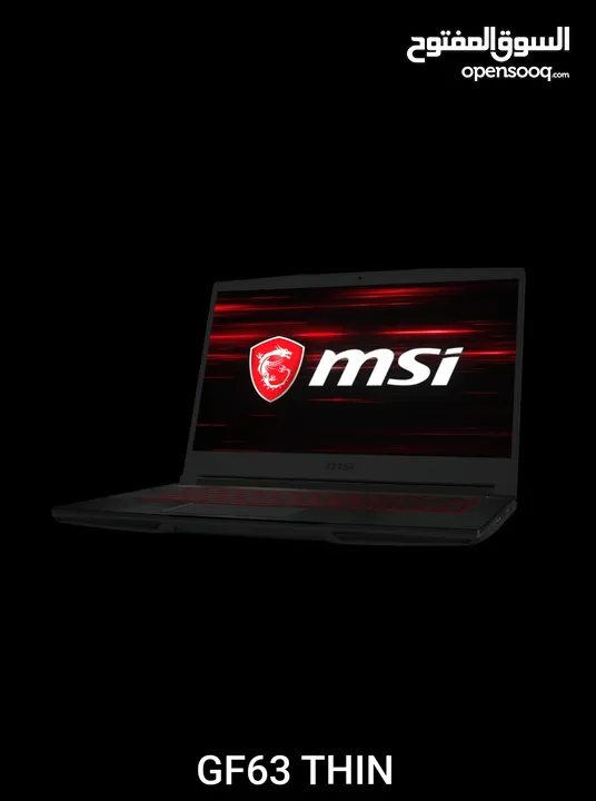 كمبيوتر msi gf63 thin core i5 9th