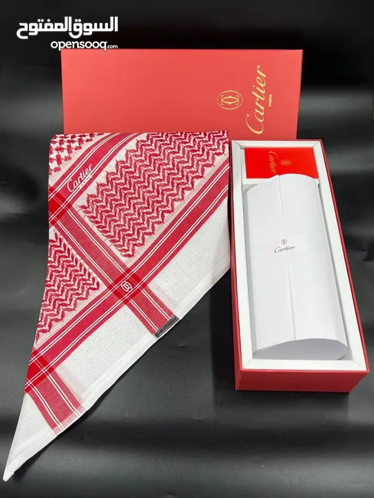 شماغ احمر وابيض جفنشي وكارتير ومونت بلانك جميع الماركات هاي كوالتي مع الملحقات احدث البصمات 2025