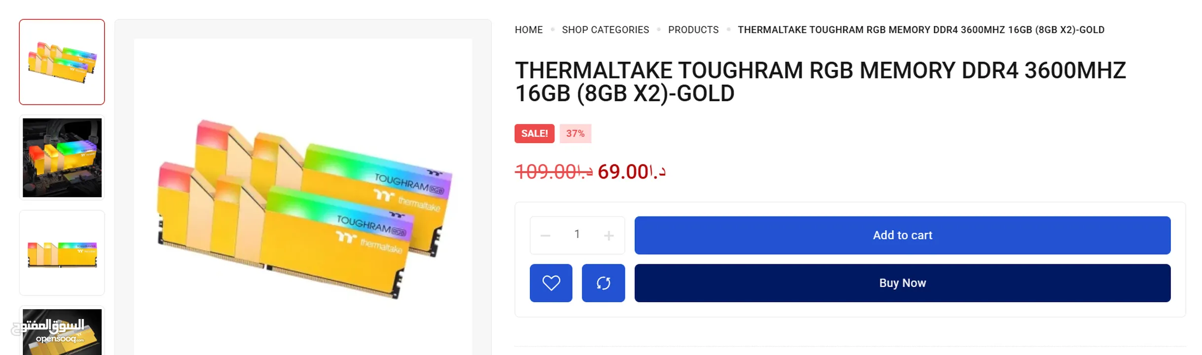 رامات ddr4 8x1 3600MHz ثيرمال تيك