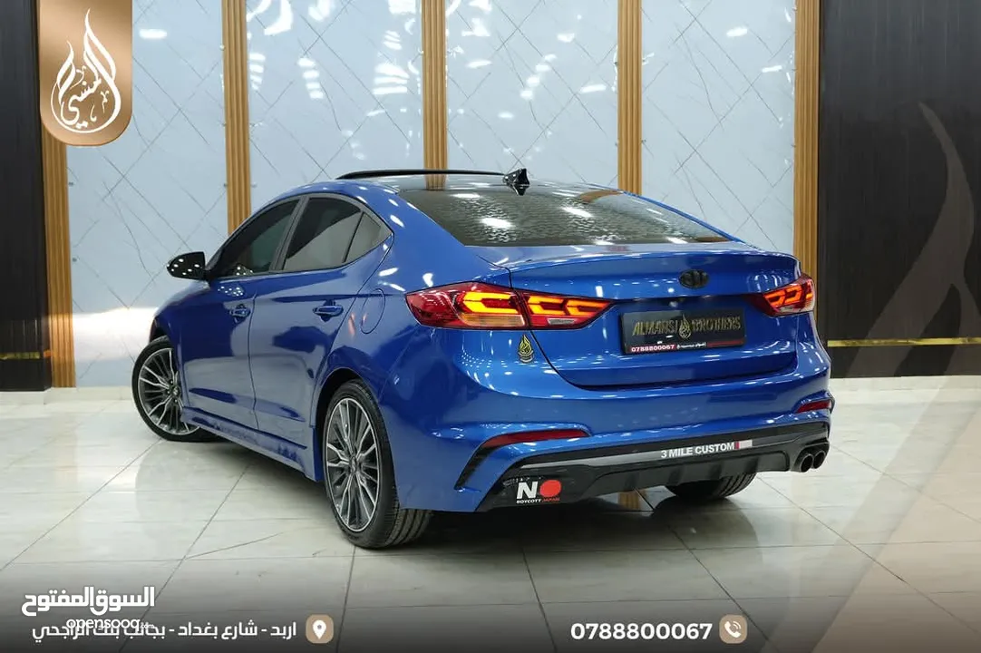 هونداي افانتي رياضية  تيربو 2018 فحص كامل بدون ملاحظات اعلى صنف مع فتحه