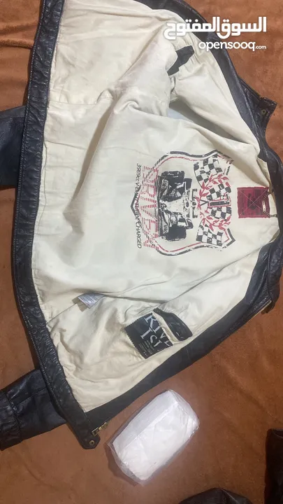 جاكيت جلد بايكر قابل للتفاوض river island leather jacket
