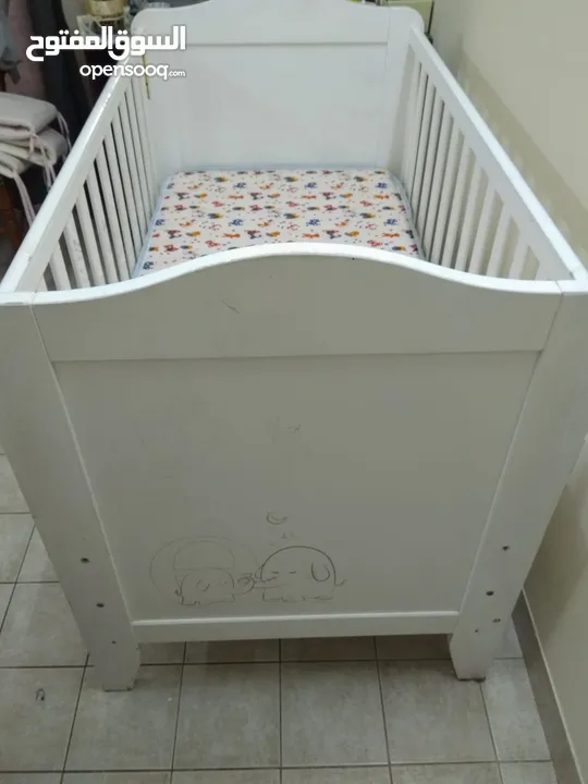 Baby bed and mattress