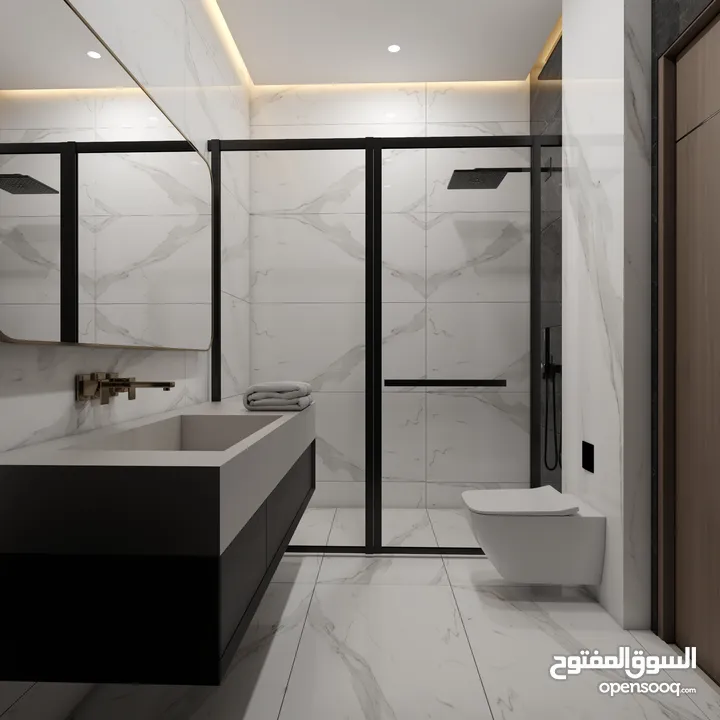 شقة فاخره طابق ارضي مساحة 132 متر+ ترس 100 م  / دير غبار ( اقساط من المالك مباشره )