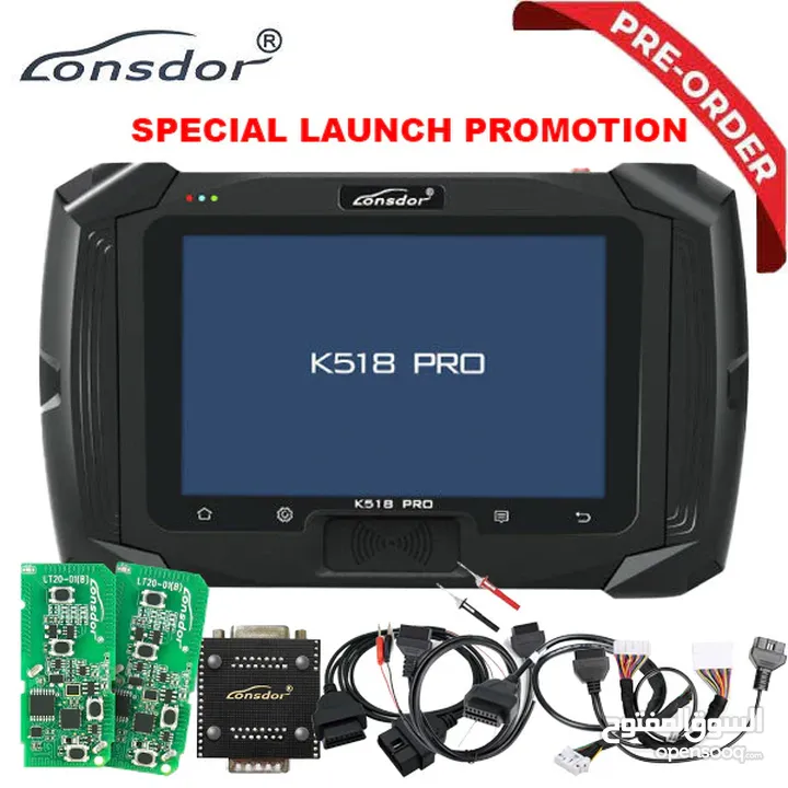 K518 Pro Full Version with Extra Free Items - 2 Years من شركة Lonsdor  + تعديل عدادات السيارات