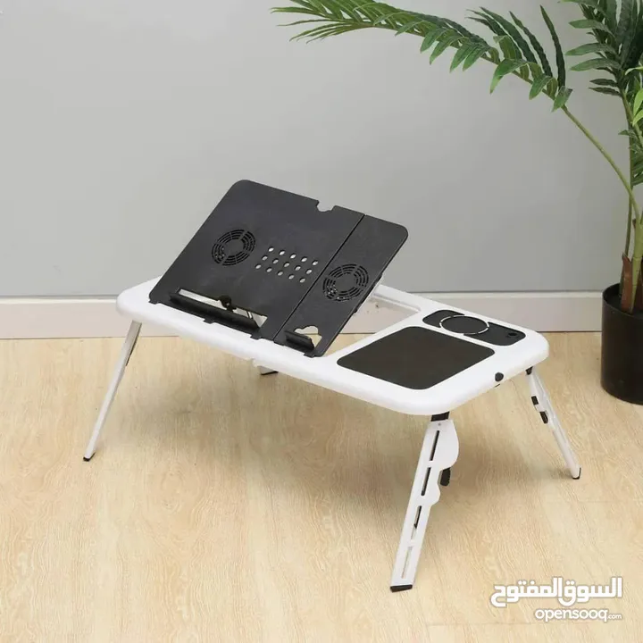 طاولة لابتوب مميزة مع تبريد مروحتين قابلة للتمدد