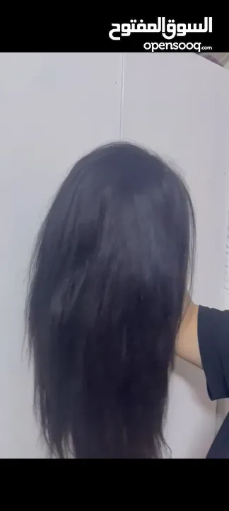 باروكة شعر طبيعي هندي  ووصلات شعر حرارية نخب اول مع لاصق هدية ممكن غسلهم واستشوارهم بشكل مستمر