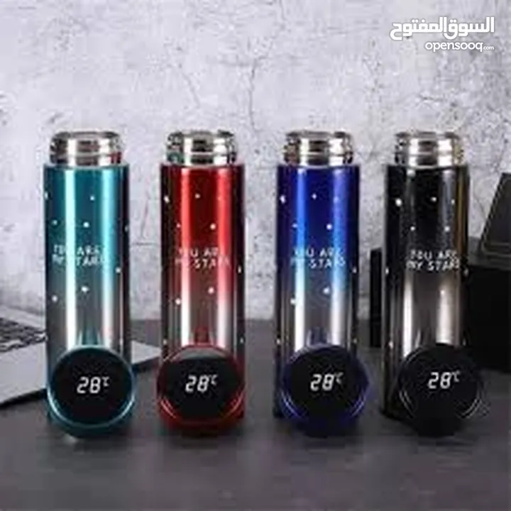 مج حراري ديجيتال حافظه قهوه حراريه مع شاشه تظهر درجه الحراره
