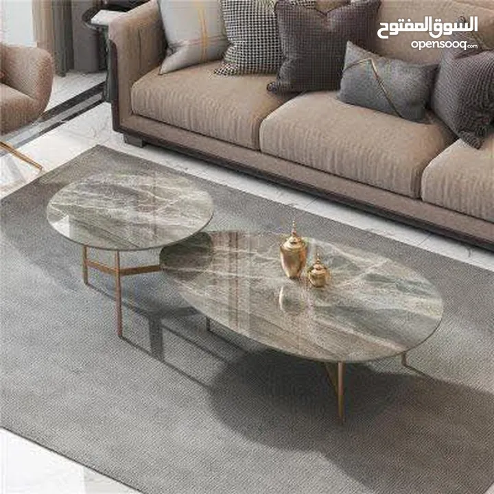 طاولات وسط وسيرفس رخام ومعدن تشكيلة فخمة