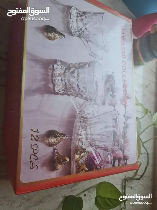 طقم شاي زجاجي