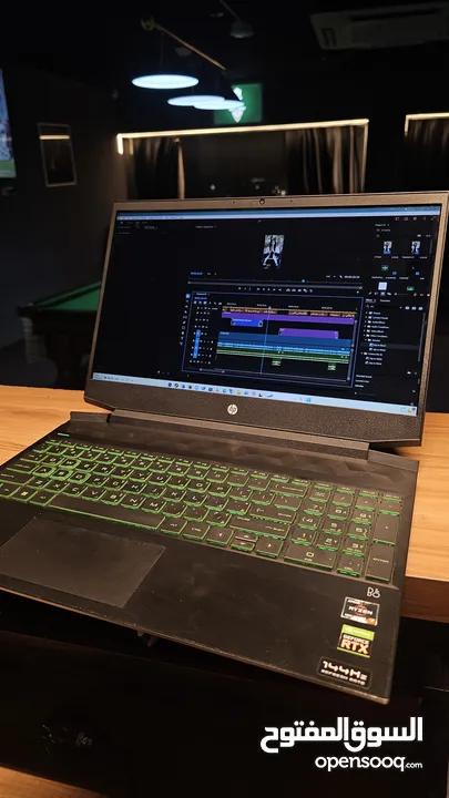 لابتوب HP Pavilion Gaming 15 + شاشة كيرف مع العرض