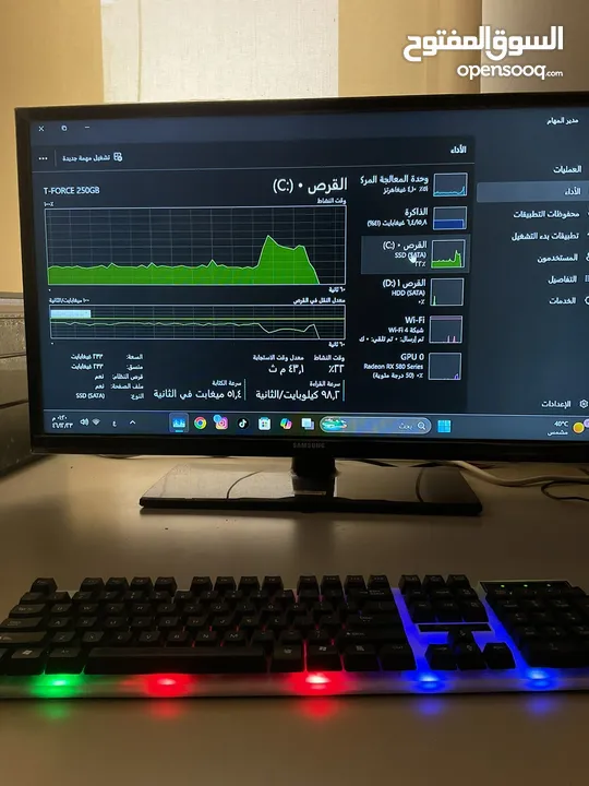 إعلان بيع بي سي كمبيوتر مكتبي بحالة ممتازة