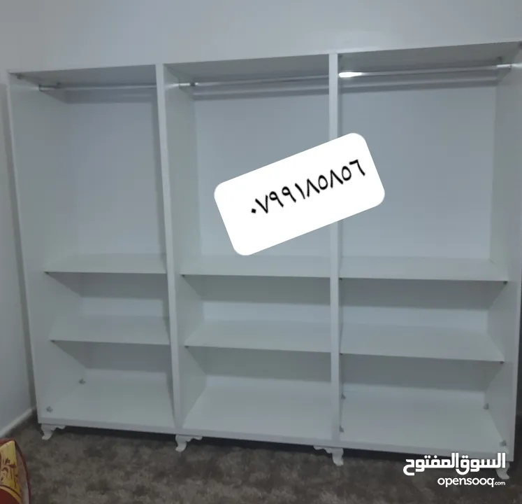 خزائن ملابس تفصيل حسب الطلب جميع المقاسات خزاين طابق خزائن طبقين حسب الطلب الون اختياري     تفصيل