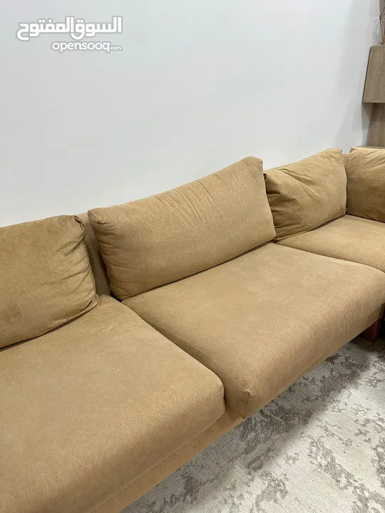 big sofa with coffee table