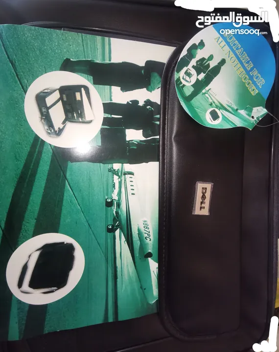 للبيع شنطة لابتوب أصلية من Dell شنطة جديدة تمامًا، لم تُستخدم إطلاقًا خامة جلد فاخرة، أنيقة وعم