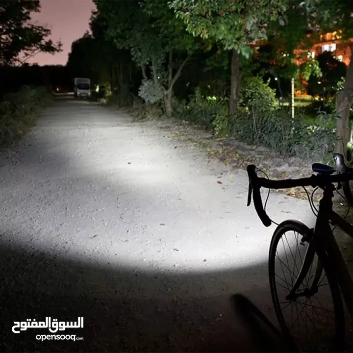 كشاف /زامور  امامي فاخر قابل للشحن للدراجات الهوائية usb rechargeable bicycle front light /horn