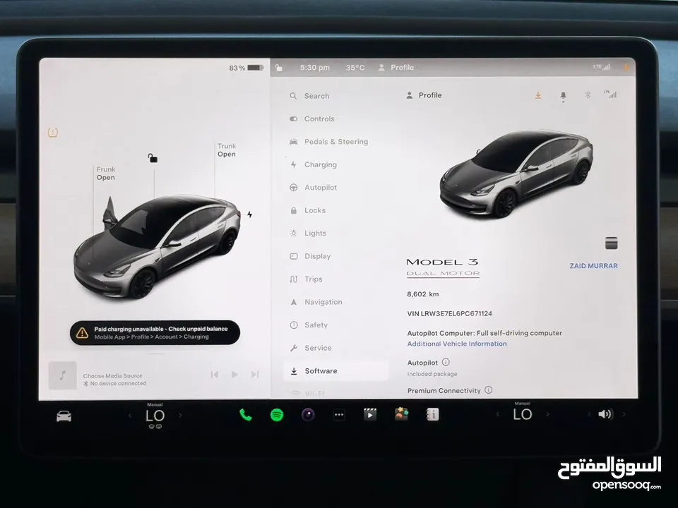 Tesla Model Performance  2023 4 Wheeel drive اعلى فئة في التيسلا صنف ال Performance