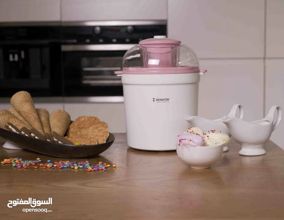 آلة صنع البوظة من ماركة بنتون العالمية – BT 2002 صغيرة، أنيقة، وسهلة الاستخدام... مثالية لكل بيت!