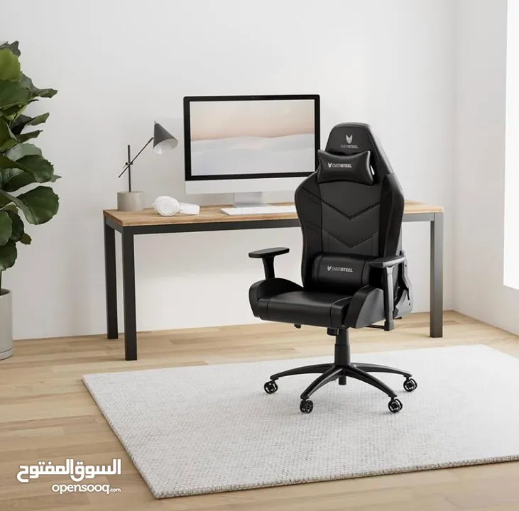 كرسي جيمينج Gaming chair مخصص للألعاب و الجلسات الطويلة قاعدة متحركة امكانيه التحكم بالظهر بسعر نار