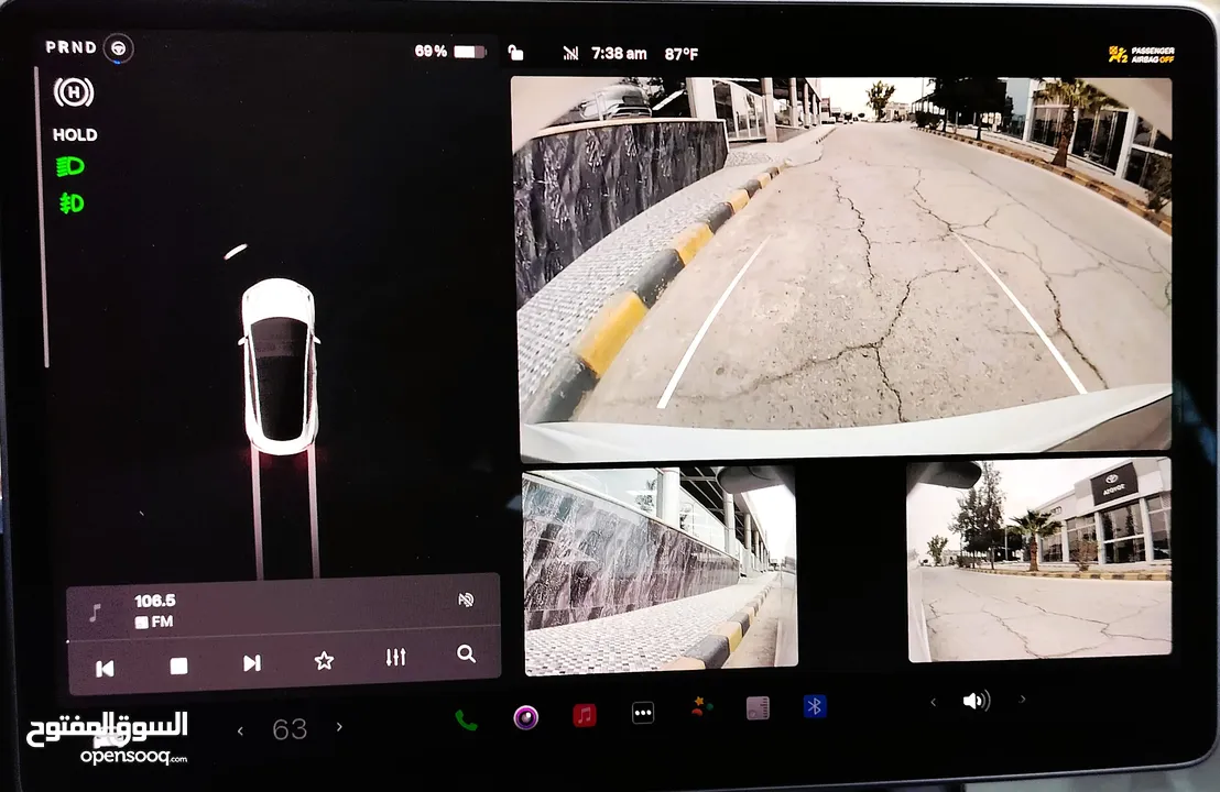 تيسلا 2022 model 3 فحص كامل 4 جـــيـــد بدون ملاحظات بودي (كرت ابيض) بحالة الوكالة بسعر لقطة ومحرووق