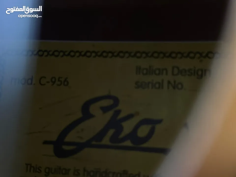 جيتار ايطالي eko c-956 model number مستعمل مع اوتار جديدة CG01 و handcrafted