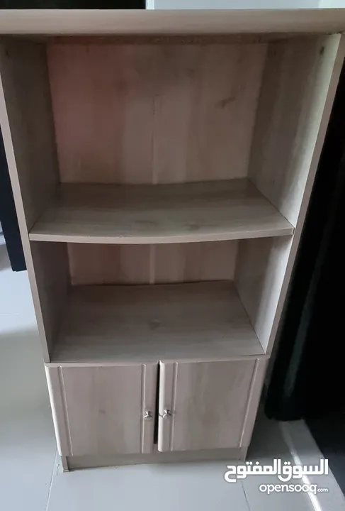 Desk with drawers, Bookcase, Chair