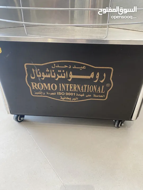 صوبة غاز رومو انترناشونال 4 شعلات مع ساعة رومو الاصليه بوضع ممتاز شبه جديد ...
