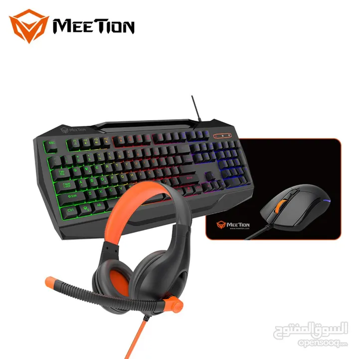 Meetion C490 4in1 RGB Backlight Wired Gaming Kit مجموعة الألعاب السلكية Meetion C490 4 في 1 بإضاءة خ