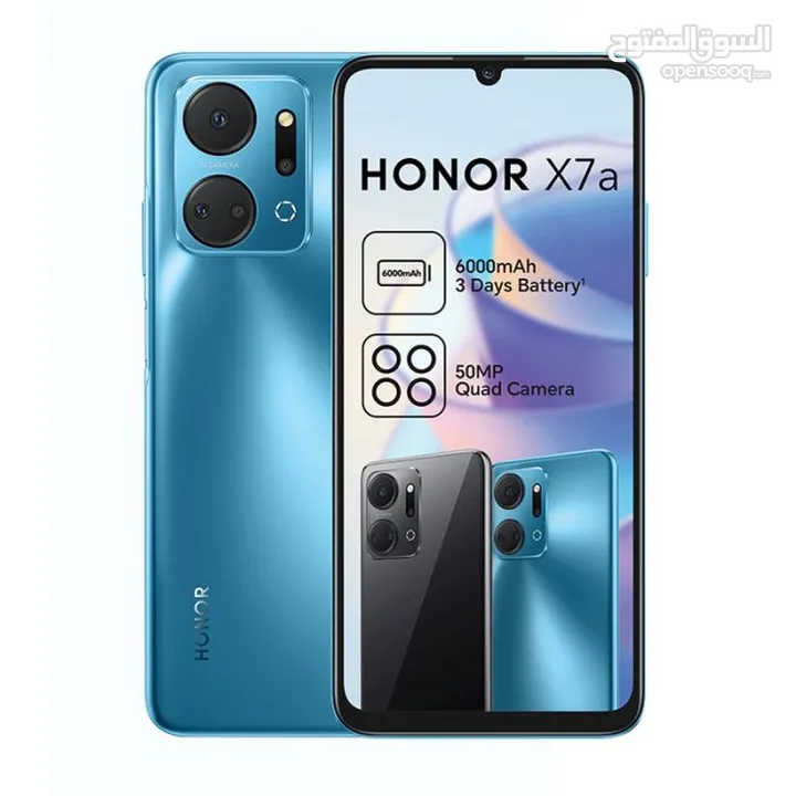 عرض خااص : الهاتف الرهيب honor X7a 128gb  مواصفات قوية وسعر رهيب الهاتف جديد ضمان وكيل سنة بأقل سعر