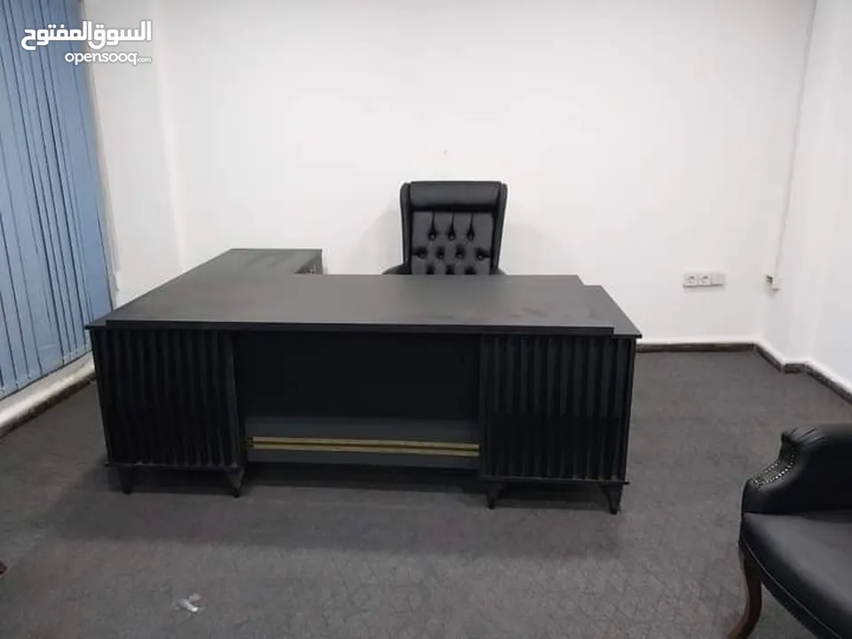 عرض لفترة محدودة مكتب مدير فخم مع جانبية وطاولة  بسعر يبدأمن 225د شامل التوصيل عمان زرقا