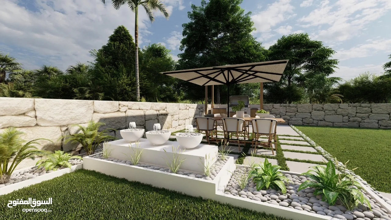 تصميم داخلي منازل و مكاتب و عيادات و محال تجاريه و حدائق تصميم و تنفيذ بافخم التصاميم المميزه