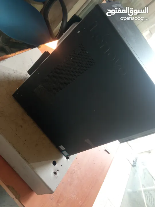 كمبيوتر مكتبي Lenovo بمواصفات ممتازة i5-7400 بس ناقصو الواجهة الأمامية لجهاز بس شغال الف