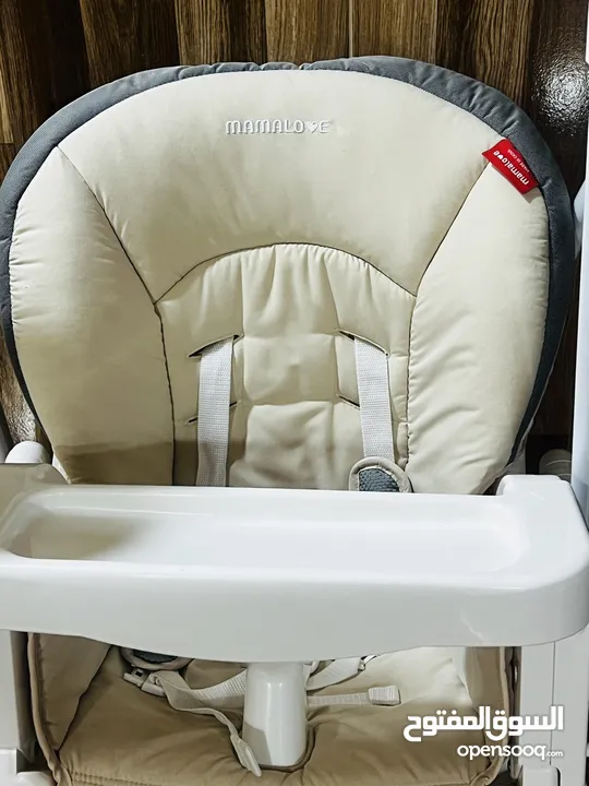 كرسي طعام ماركه mamalove  وعربايه شارع belco بيلكو جديد