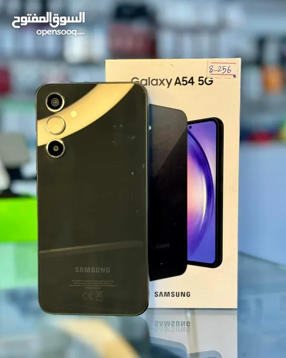 جهاز ما شاء الله Samsung A54 5G رام 16 جيجا 256 أغراضة والكرتونه الأصلية بكج معه متوفر توصيل