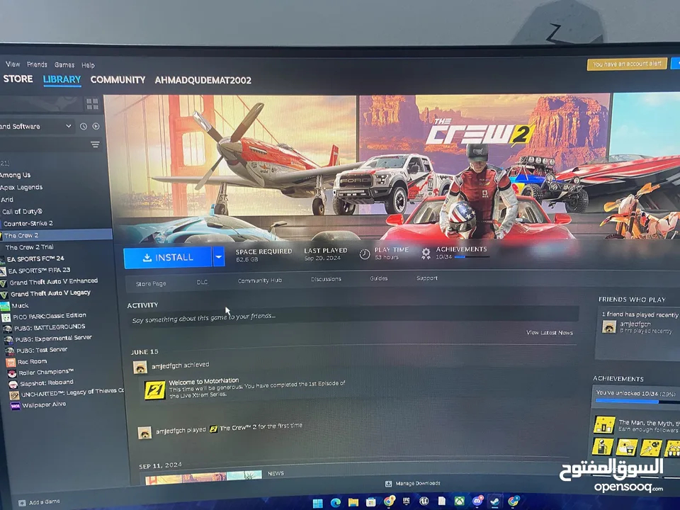 عرض ناري! PC جيمنغ + حساب ستيم + ماوس وكيبورد جيمنغ فقط بـ 180