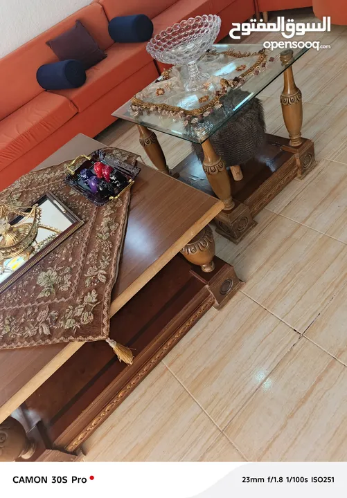بوفيه تلفزيون وطربيزات وسط