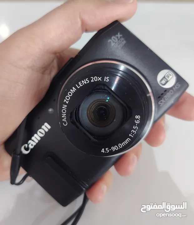 كاميرا كانون ديجيتال  PowerShot SX280 HS بحالة ممتازة مع البطارية والشاحن والجنطة